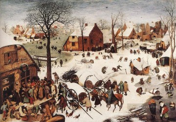company of captain reinier reael known as themeagre company Painting - The Numbering At Bethlehem Flemish Renaissance peasant Pieter Bruegel the Elder